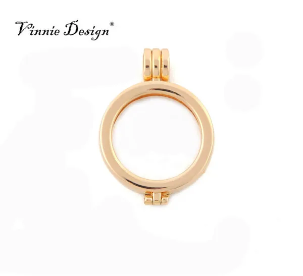 Винтажный дизайн ювелирных изделий Серебряное золото розовое рамка с подвеской