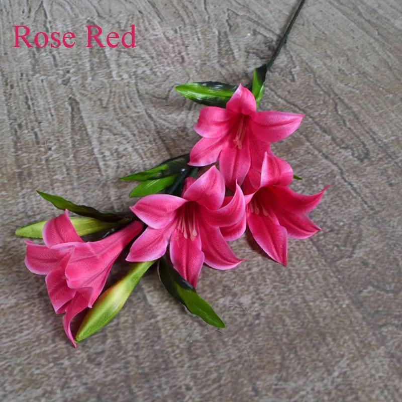 

3pcs/lot 100cm artificial lily flower fake floor mounted silk flower for wedding home decorative simulation lily flower wreath