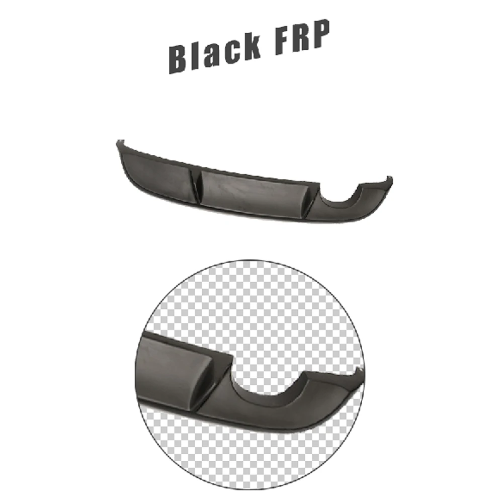 Black FRP Диффузор, губа на задний бампер для Volkswagen Golf VI MK6 6 стандартный бампер без GTI 2010-2013 углеродное волокно Синг Exchaust два выхода - Цвет: Black FRP