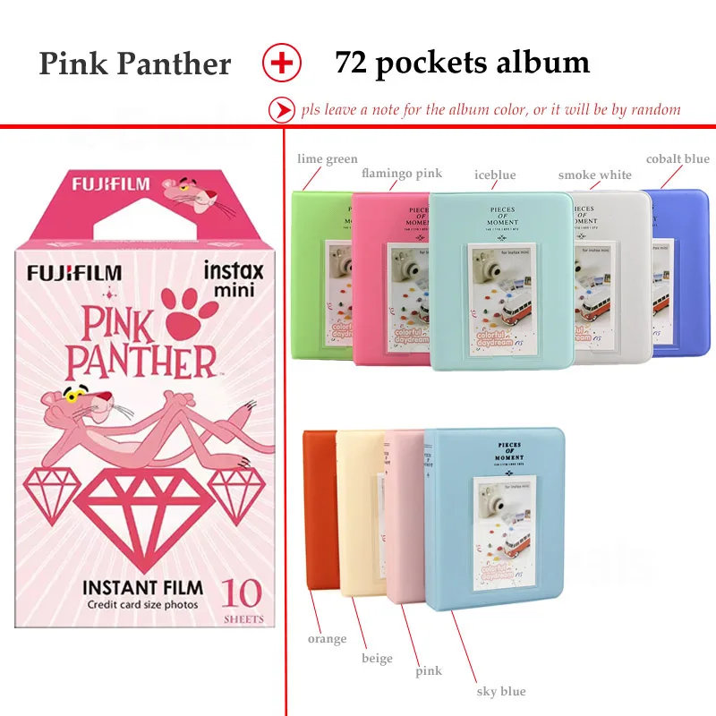 Новинка пленка Fujifilm Instax Mini Розовая пантера 10 листов для 9 8 7s 70 90 25 мгновенный
