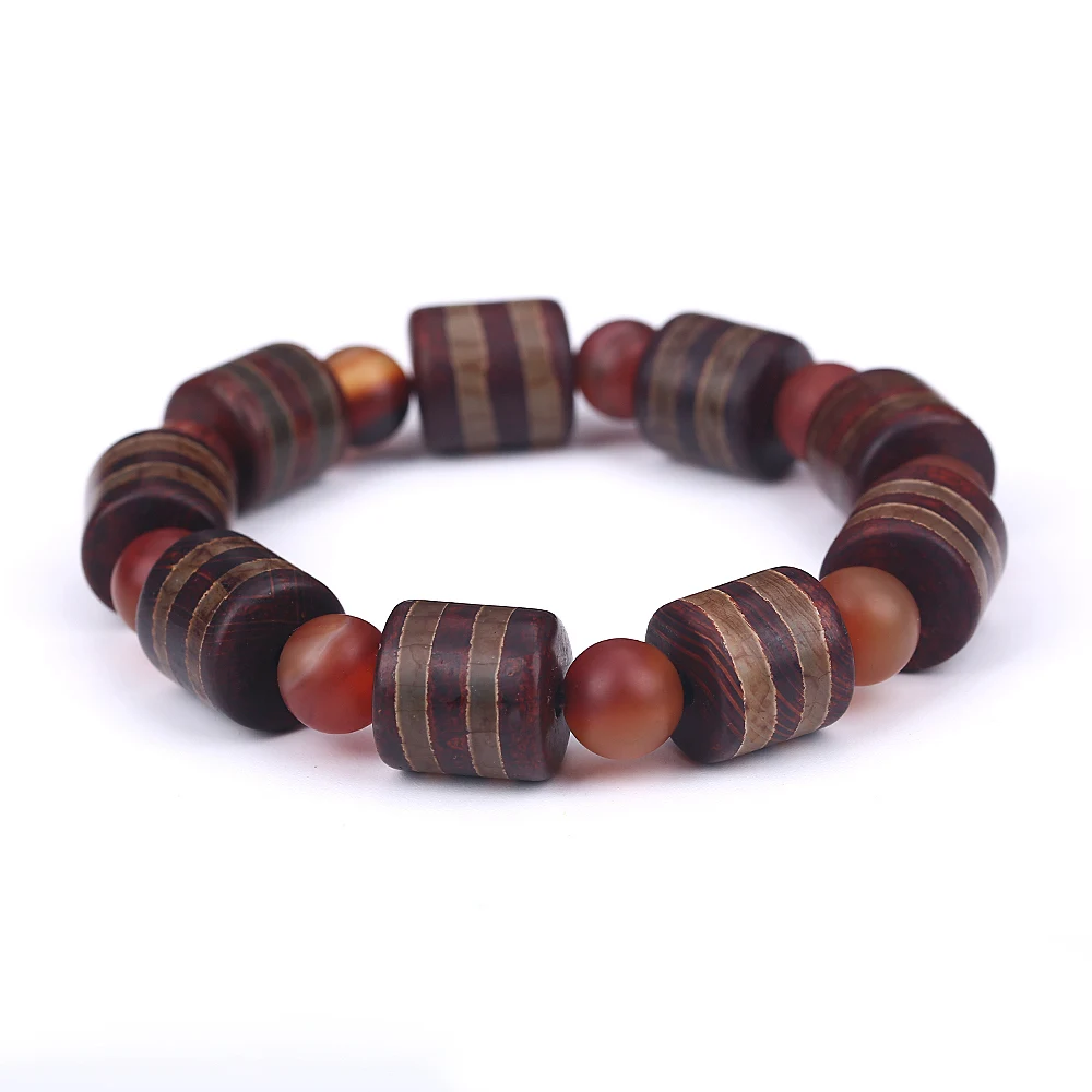 Natural Tibet Dzi Agate beads bracelets crystal fashion women bracelet vintage braceletes for Chinese Style Pop Buda | Украшения и