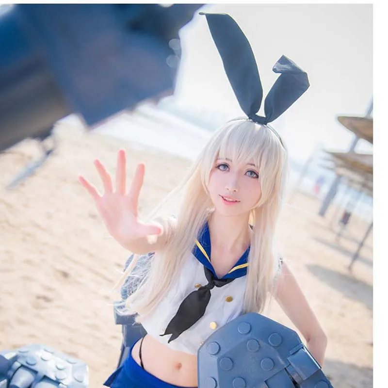 Милые аниме Kantai коллекция Shimakaze униформа моряка в морском стиле косплей носки для