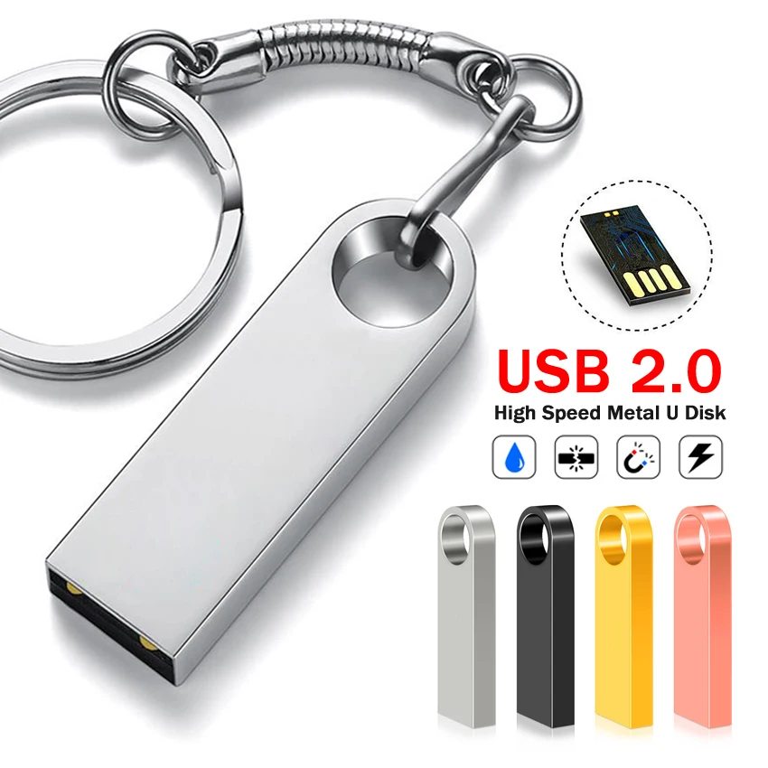 Новый usb флэш накопитель мини металлический Флешка 4 ГБ 8 16 32 64 память 3 0 в подарок