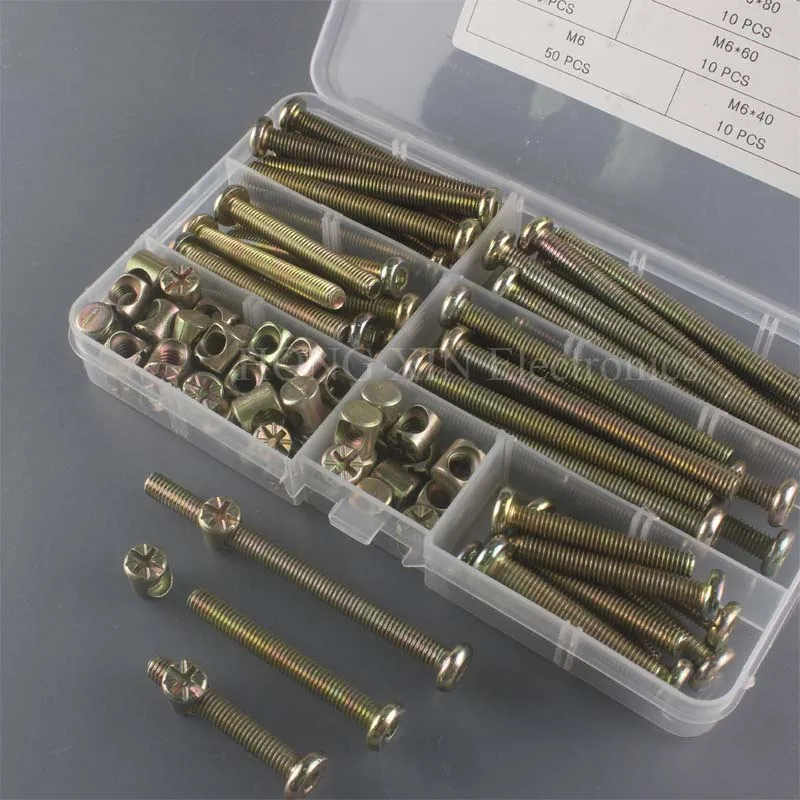 

100 шт., быстрое M6x40/50/60/70/80, с шестигранным приводом