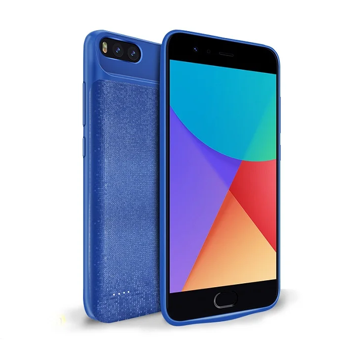 blue Для Xiao mi 6 5500 мАч Внешний аккумулятор зарядное устройство чехол для Xiao mi 6 mi 6 телефон Банк питания аккумулятор зарядный чехол Крышка Pover Bank - Цвет: blue