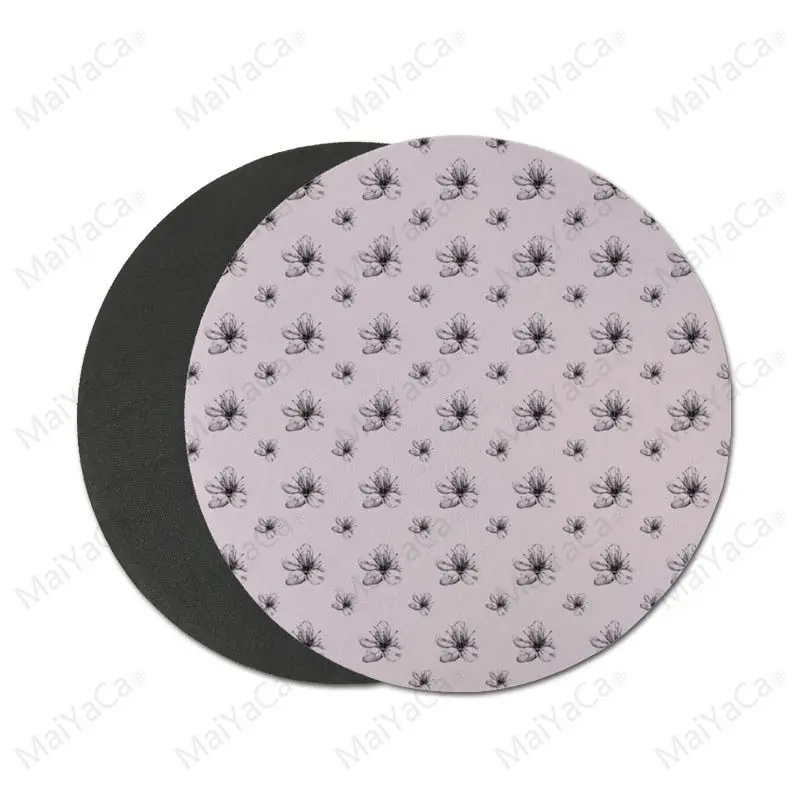 

MaiYaCa Swirly Sunflower Unique Desktop Pad Game Lockedge Mousepad 20x20cm 22x22cm diameter round mouse pad