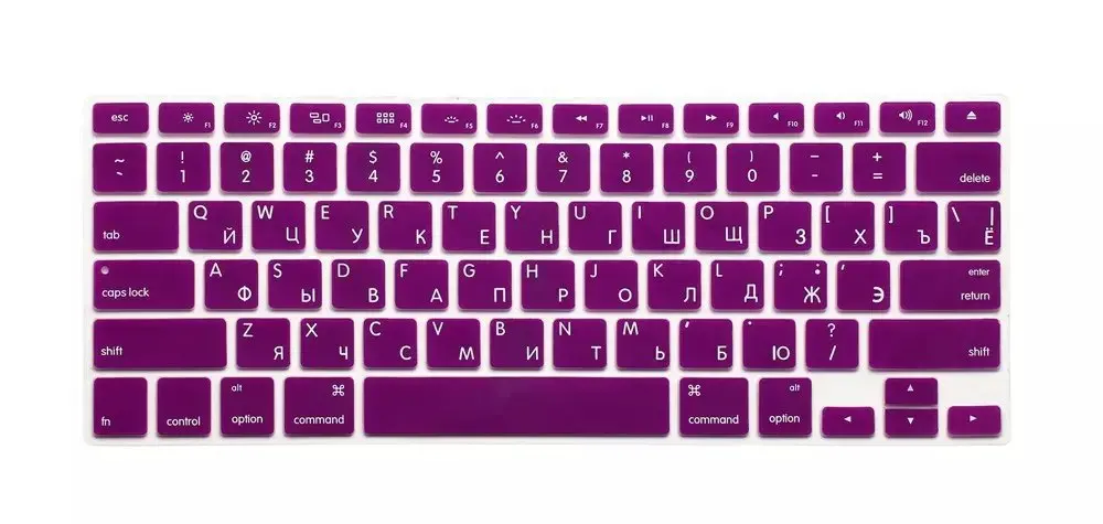 Протектор для клавиатуры с русскими буквами Macbook Air Pro Retina 13 &quot15&quot 17 &quot чехлы