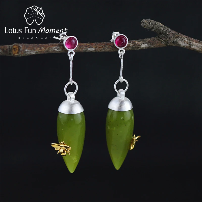 Lotus Fun Moment реального 925 пробы серебро Натуральный камень оригинальный Модные