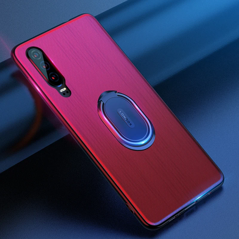 For Huawei P30 Lite Case Cover Luxury Leather Magnetic Ring Stand Holder Phone Nova 4e Back Coque |