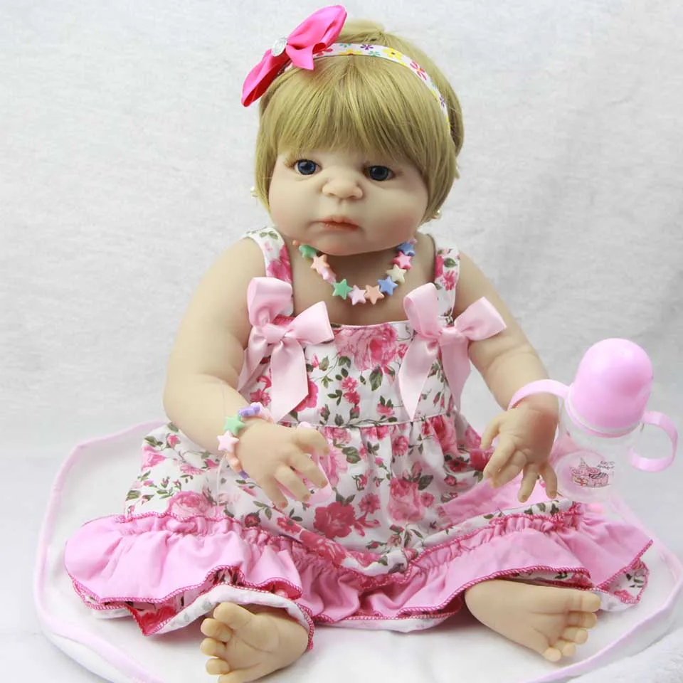 Одежда розовое платье Reborn Baby Dolls Реалистичная принцесса 23 ''полное тело
