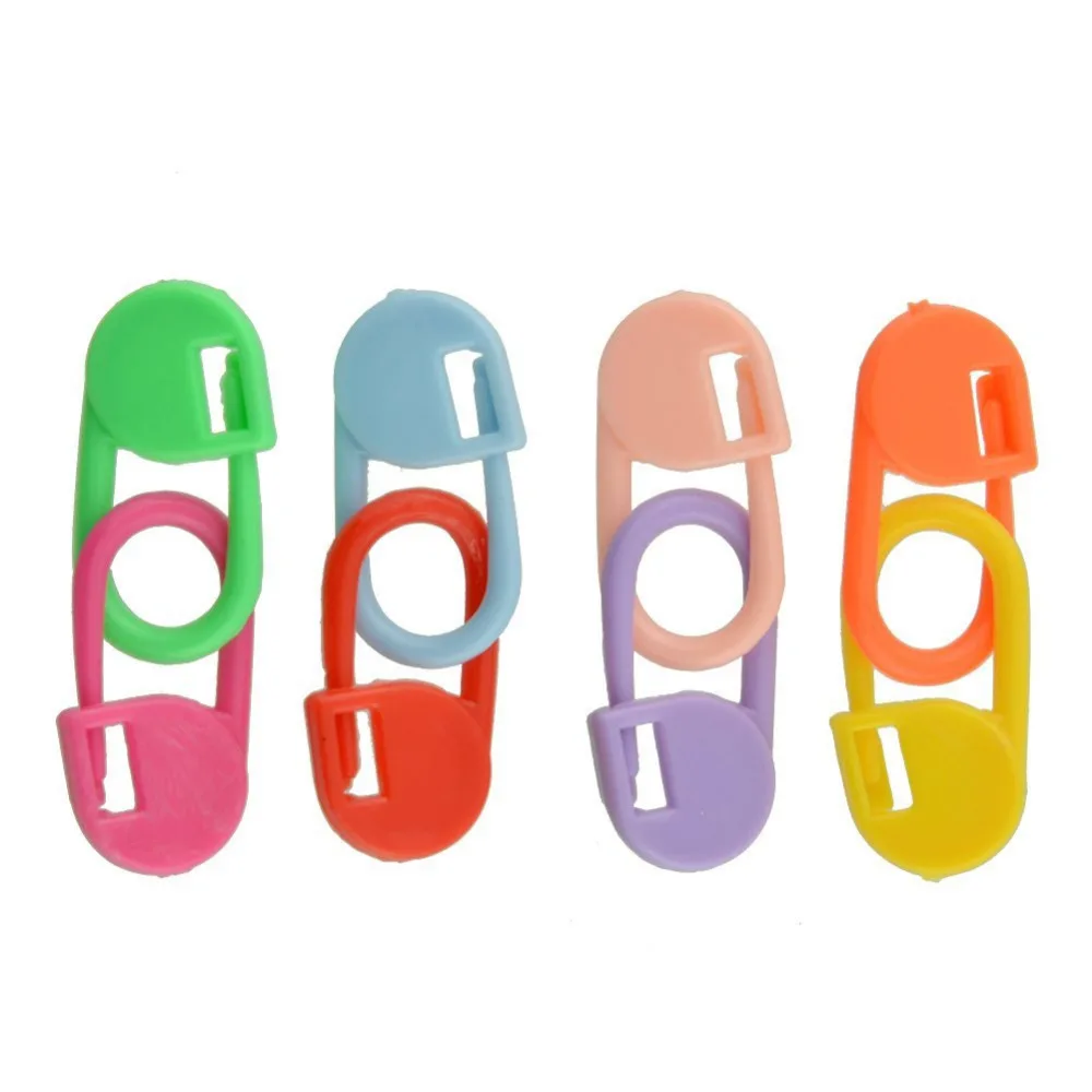 100 шт Красочные вплетаемые Пластиковые вязание крючком ремесло фиксатор стежка