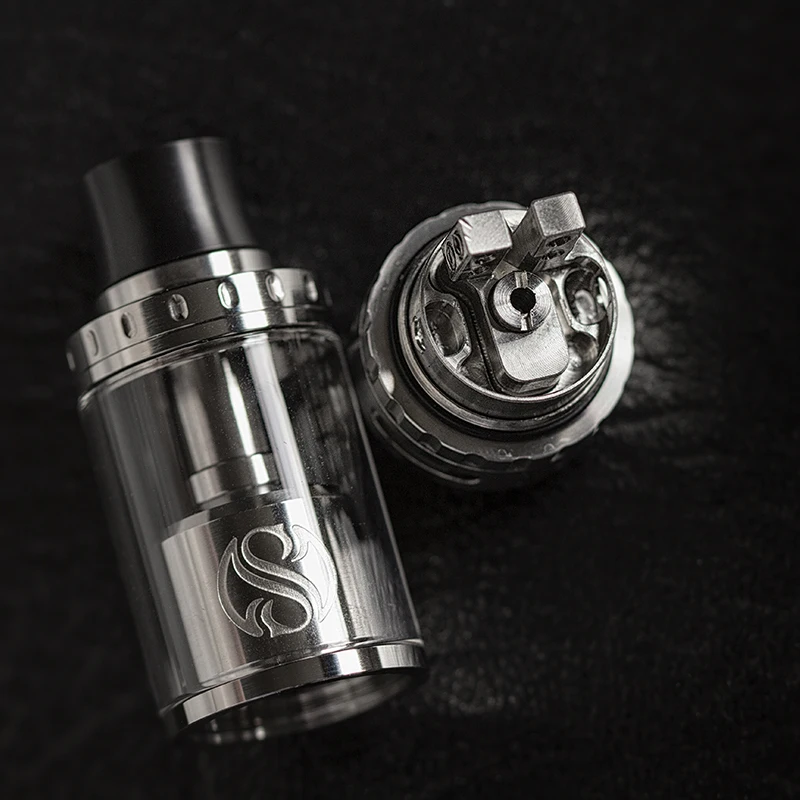 Augvape Мерлин емкость RTA атомайзера 23mm 4 мл один Головка Катушки двойной поток