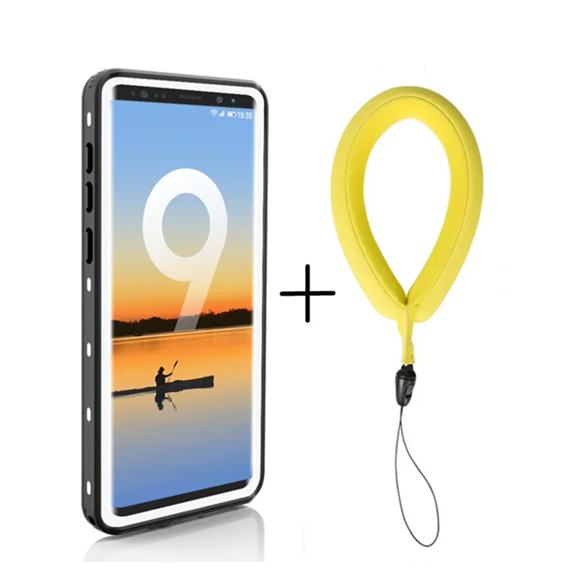 IP68 Экстремальный водонепроницаемый защитный чехол для samsung galaxy S10 S9 Plus Note9 8 герметичный пылезащитный прозрачный защитный чехол для телефона - Цвет: White with strap