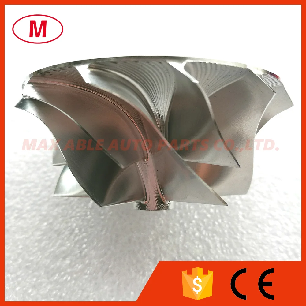 RHF5 High Performance Turbo Aluminum 2618/Milling/Billet compressor wheel 44.90/58.00mm 6+6 blades Forward Rotation for VF54 | Автомобили