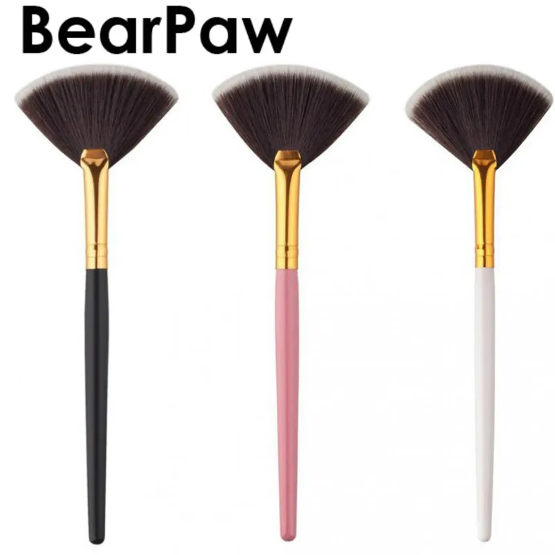 BearPaw 1 шт. переносная Кисть для макияжа тонкая Веерная кисть теней век Пудра