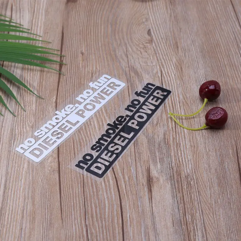 

14.5CM*3.4CM Fashion NO SMOKE NO FUN DIESEL POWER Vinyl Decoration Car Sticker Decals Graphical