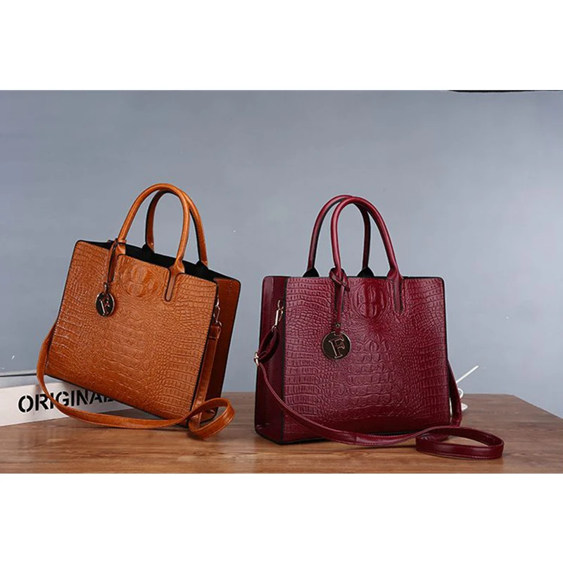 2018 Аллигатор Leahter сумки для Для женщин моды Crossbody Сумочка Большой Bolsa Feminina sac