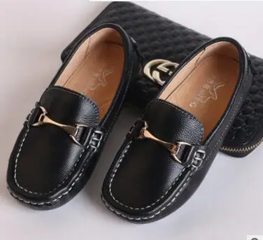 2017 new Children's shoes Boy's black leather casual | Детская одежда и обувь