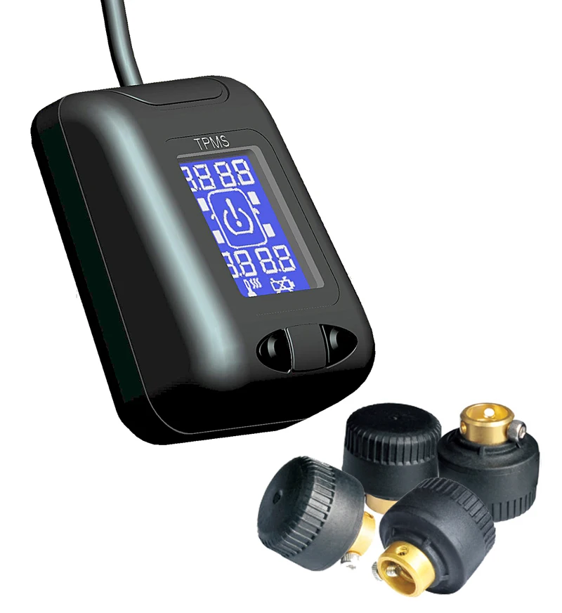 Система мониторинга давления в шинах TPMS для автомобиля с 4 внешними датчиками