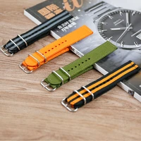 nylon canvas strap watch accessories thick soft waterproof sweat proof not stab 24 mm mens ladies strap