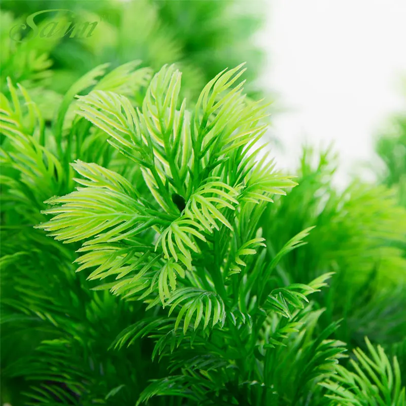 Аквариумные искусственные растения 12 шт. украшения для аквариума зеленые