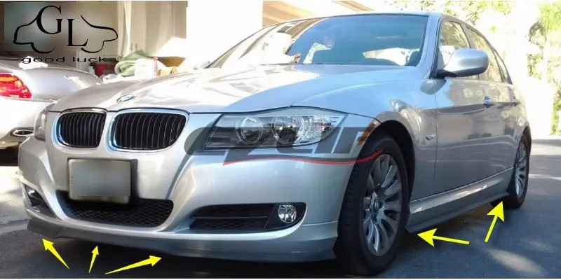 Для BMW 3 Series GT E46 E90 E91 бампер для губ передний спойлер юбка тюнинг автомобиля вид