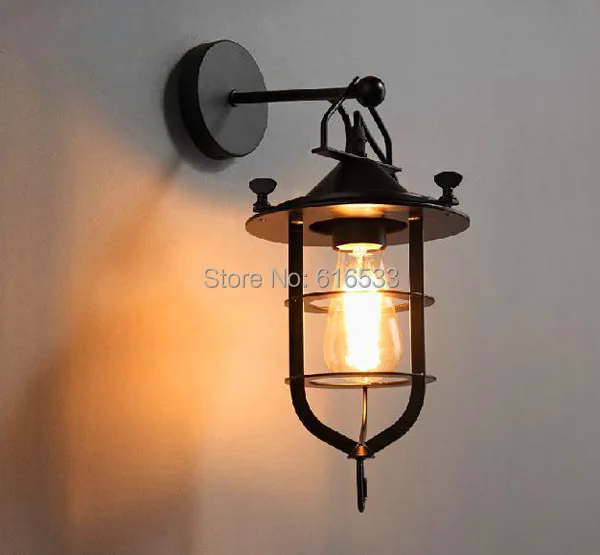 Винтажный индустриальный лофт американский кантри Эдисон Бра Лампа личность