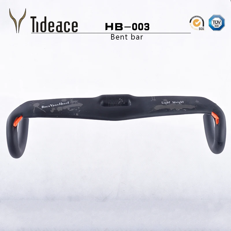 Tideace брендовый полностью углеродный руль для шоссейного велосипеда изогнутый T800