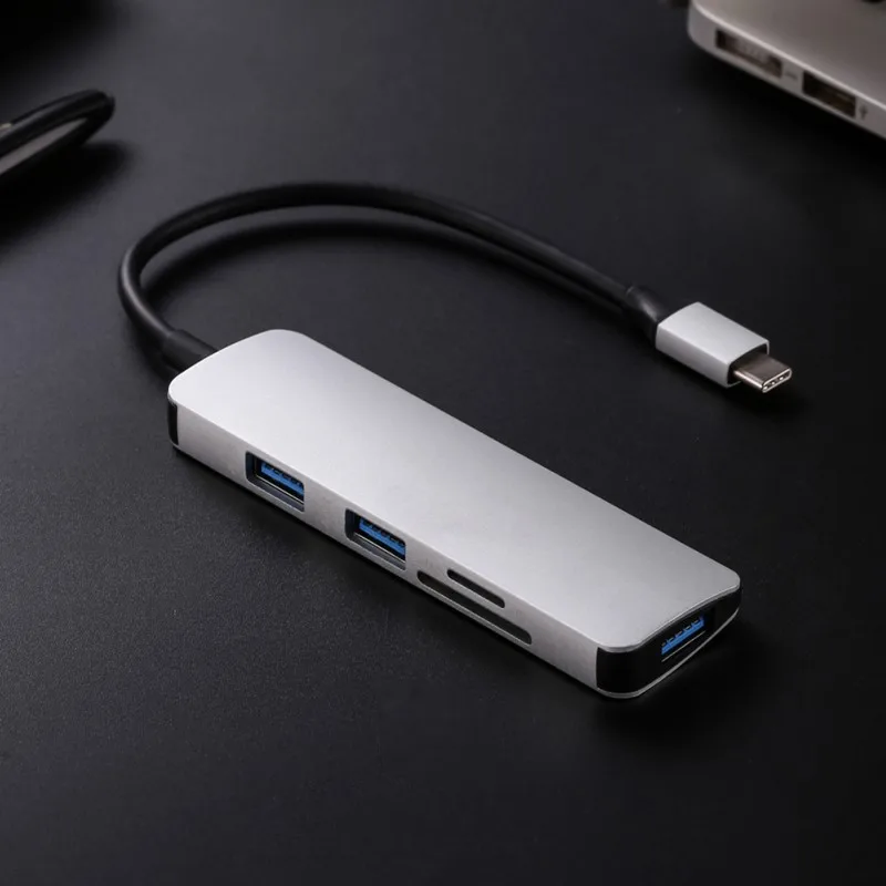 5 in1 USB C концентратор USB-C к HDMI Micro SD/устройство для считывания с tf-карт адаптер для huawei P20 MacBook Pro samsung Galaxy S9/S8 Тип C USB 3,0