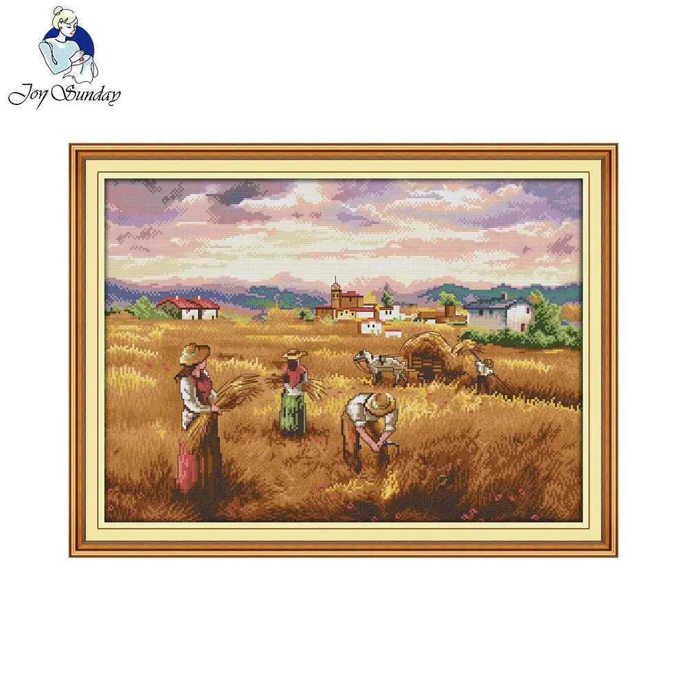 Joy Sunday/осенний Набор для вышивки крестиком домашнего декора стен|counted cross stitch