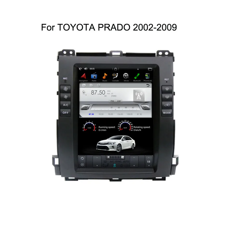 10 4 &quotTesla Android подходит для TOYOTA PRADO 2002 2003 2004 2005 2006 2007 2008 2009 Автомобильный DVD плеер