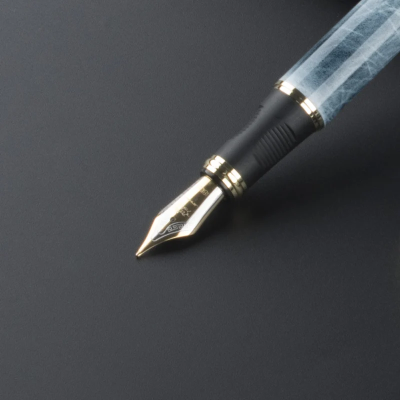 Jinhao X450 черная и серебряная авторучка с 0 5 мм перо из иридия лучший Деловой Подарок