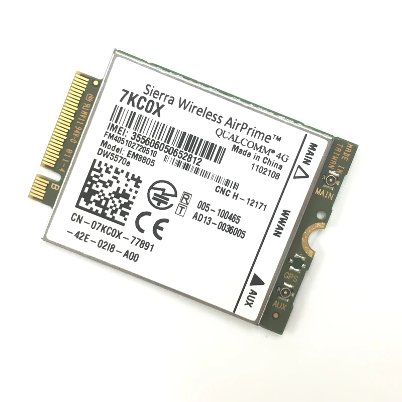 Разблокированный Sierra беспроводной airprime адаптер карта 7KC0X 068DP9 DELL EM8805 DW5570e WWAN HSPA NGFF