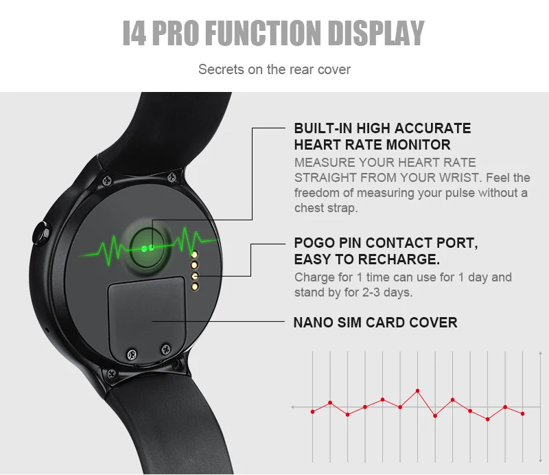 MTK6580 I4 Pro умные часы мужские часы телефон Android 5,1 3G Ram 2 ГБ/Rom 16 Гб gps Bluetooth часы Смарт часы PK Les1 часы