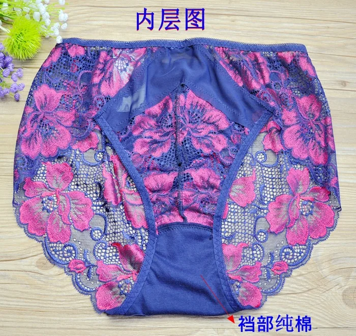 Ropa interior femenina, женские трусы, сексуальное нижнее белье размера плюс 7XL, роскошное кружевное цветочное Прозрачное нижнее белье, женские трусики