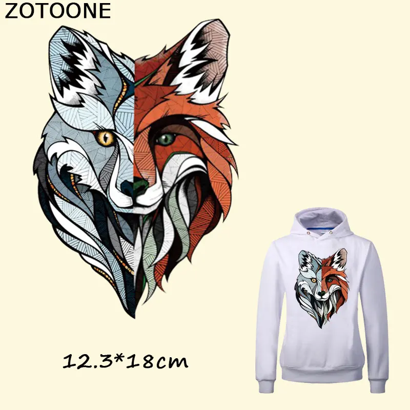ZOTOONE Модные Цветные волк для переноса утюгом нашивки одежды украшения DIY полосы