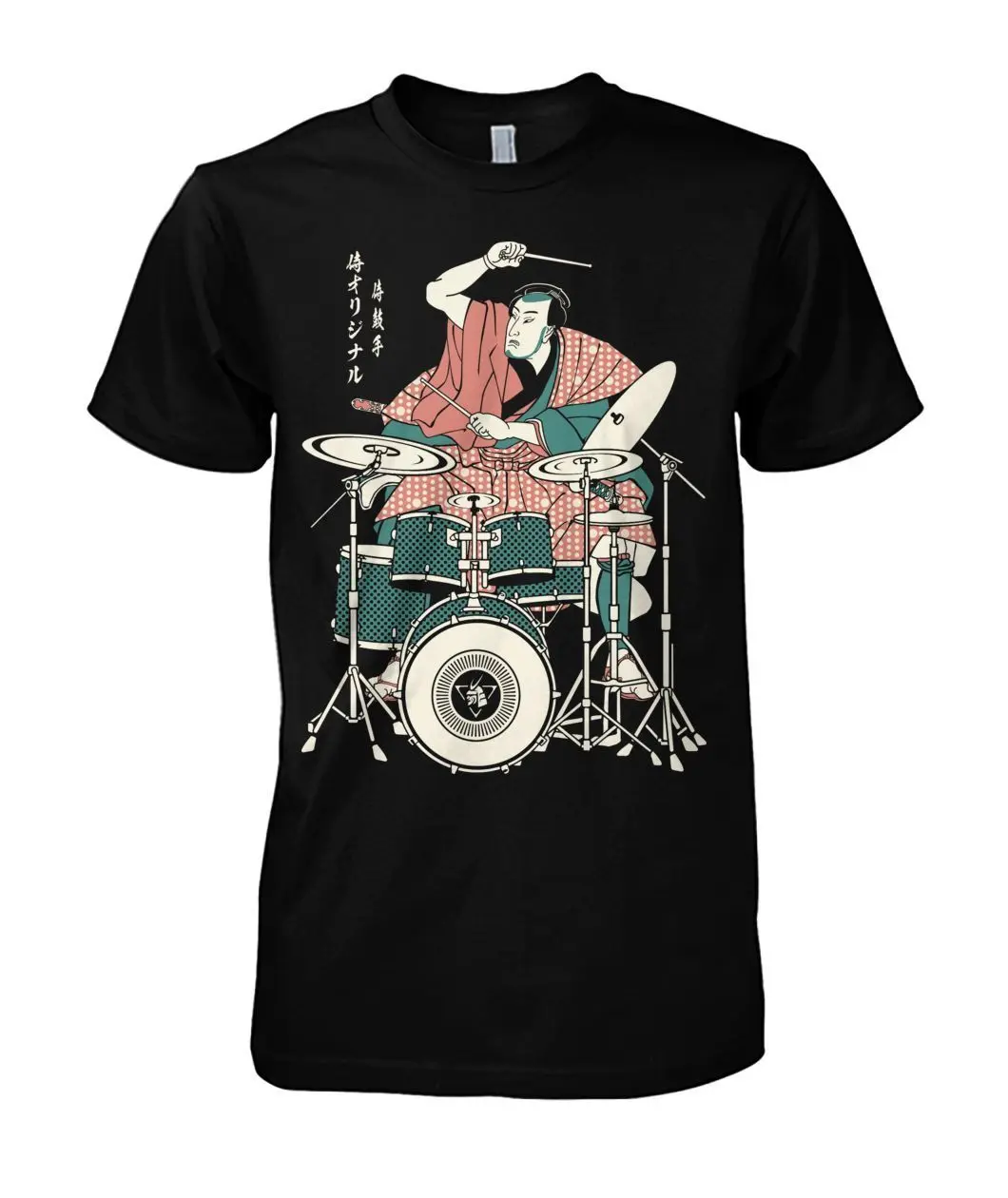 

2019 Fashion Drummer Samurai Funny Black T-Shirt S-3Xl Tees
