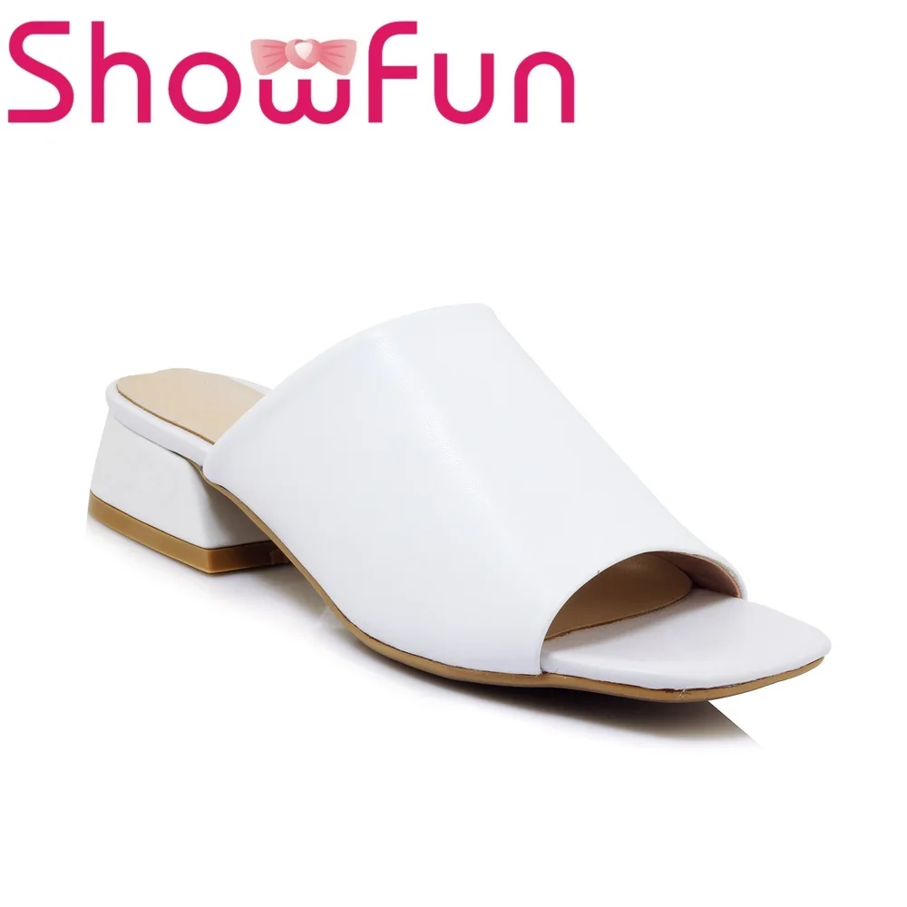 Showfun обувь из натуральной кожи Летняя женская снаружи твердый мелкой странно