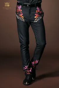 Fanzhuan, бесплатная доставка, новая мужская осенняя одежда, зауженные повседневные Черные обтягивающие брюки, мужские брюки в западном стиле, 518013