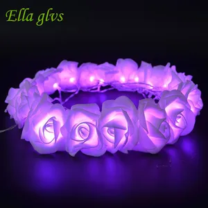 Гирлянда с цветами розы, 6, 5 футов2,2 м20 светодиодов, красные свадебные украшения, огни для дня рождения, Рождества, свадьбы, Хэллоуина, патио-части