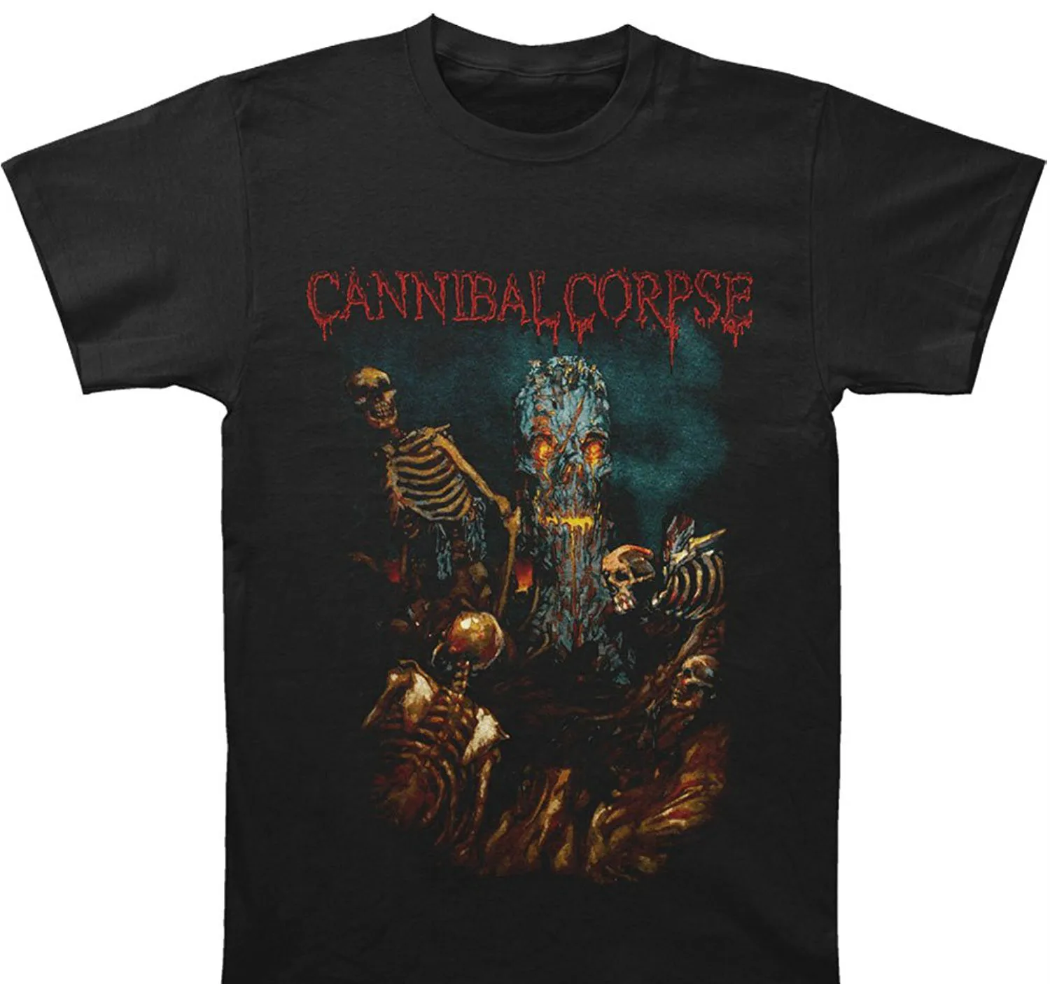 Summer Mens Print T Shirt Cannibal Corpse Men'S Skeletons Tree A Skeletal Domain Black | Мужская одежда