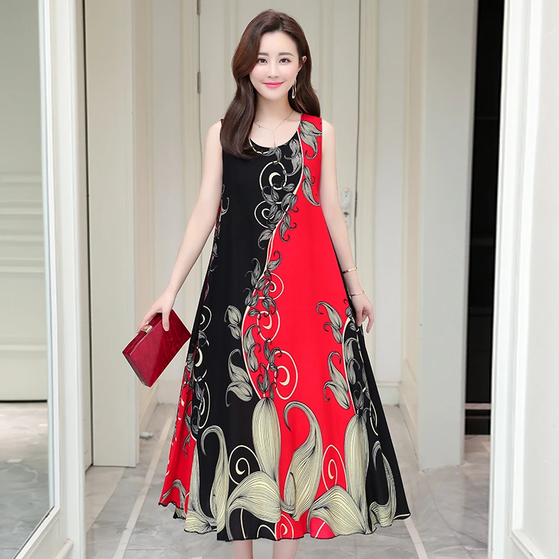 Женское платье свободного покроя Повседневные Вечерние платья размера плюс лето