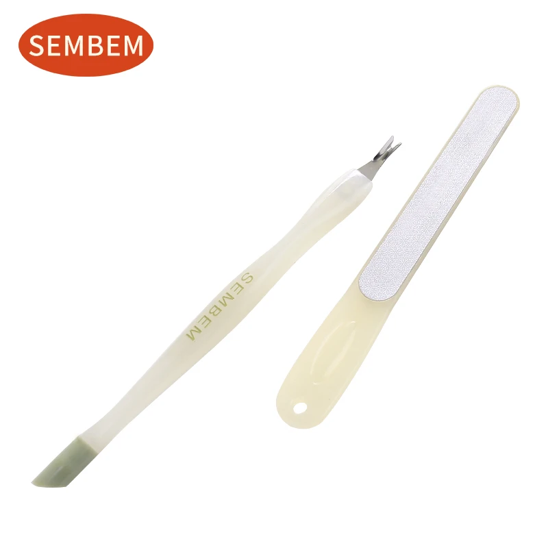 Маникюрная пилка SEMBEM из нержавеющей стали набор для отодвигания кутикулы вилка