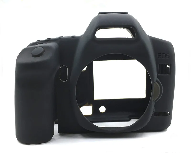 Силиконовая кожа брони чехол корпус протектор для Canon EOS 5D Mark II 2 5DII тела DSLR цифровая камера только - Цвет: black
