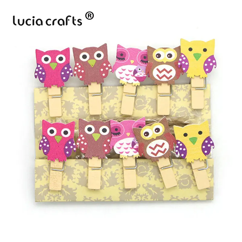 Lucia crafts 1 упаковка 3,5*2 см Мультфильм деревянный зажим пеньковая веревка фото бумага ремесло для альбома домашний декор DIY офисные принадлежности E1202 - Цвет: Style 3