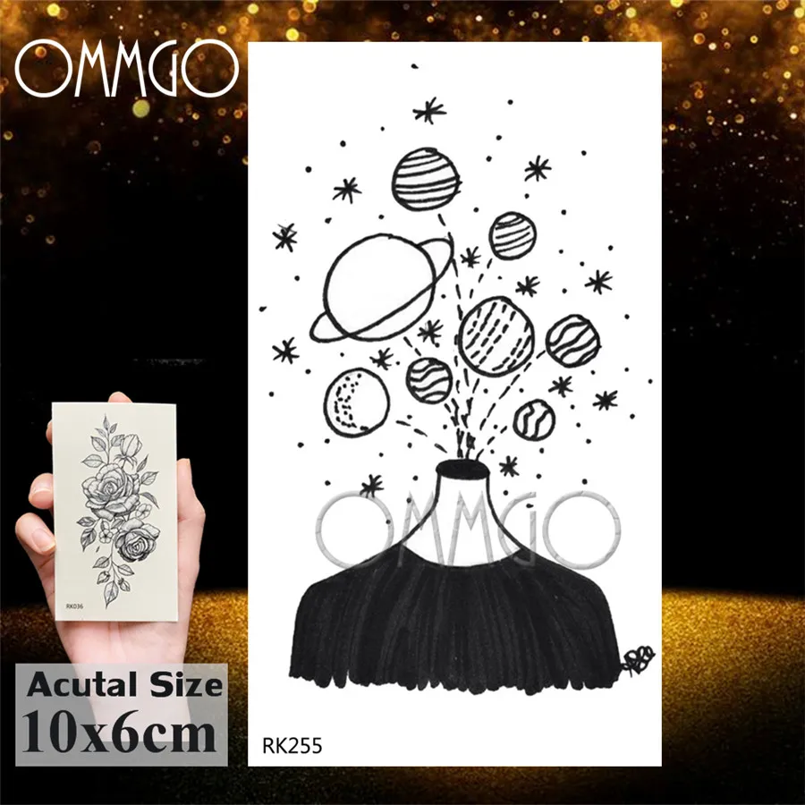 ORK255 OMMGO, Орел, птица, волк, Временные татуировки, наклейки, дельфин, лось, нарисованные поддельные татуировки, маленькие животные, на заказ, татуировки для женщин, мужской боди-арт - Цвет: ORK255