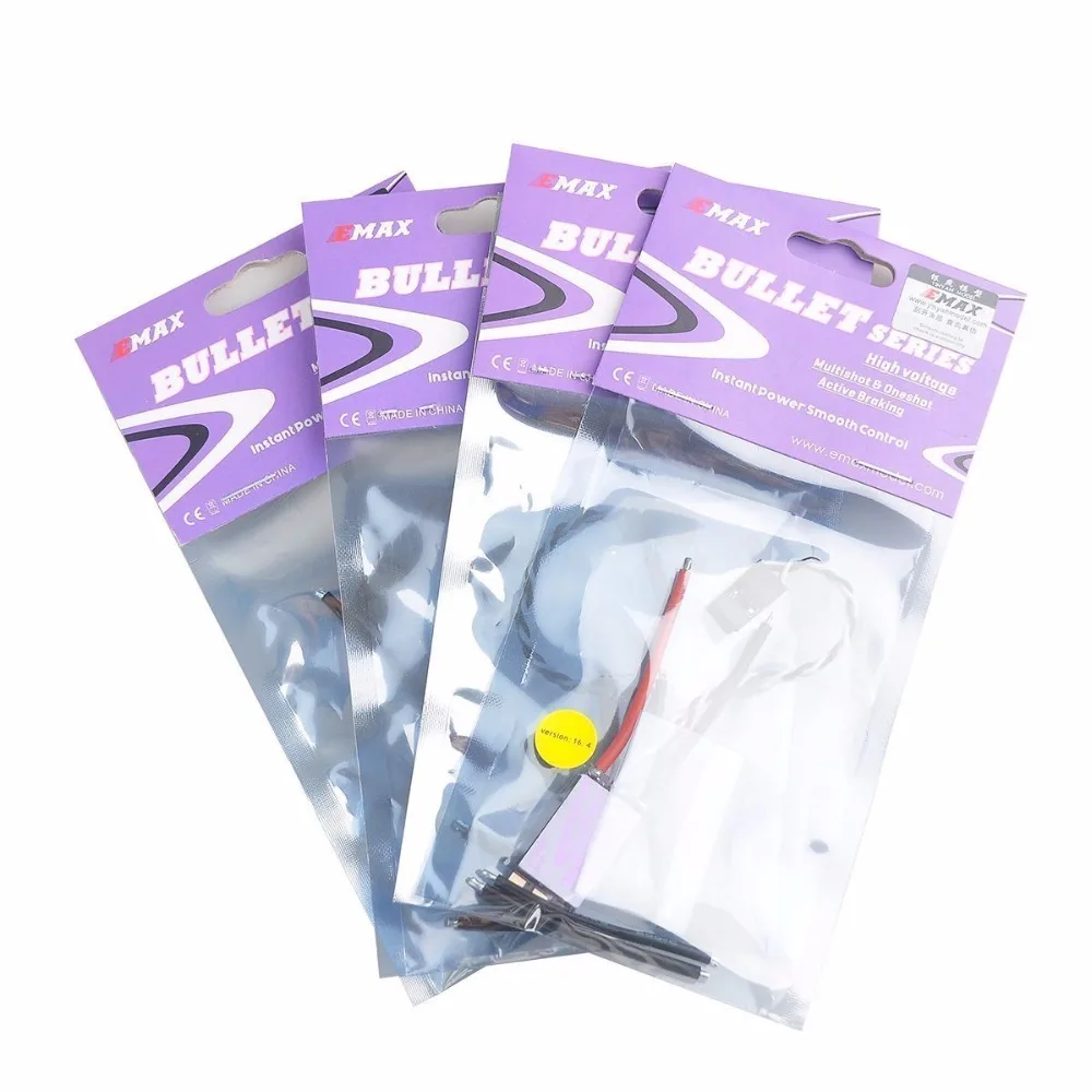 4 шт./лот EMAX оригинальный новый контроллер скорости BLHeli S DSHOT Bullet FPV ESC 6A 12A 15A 20A 30A 35A