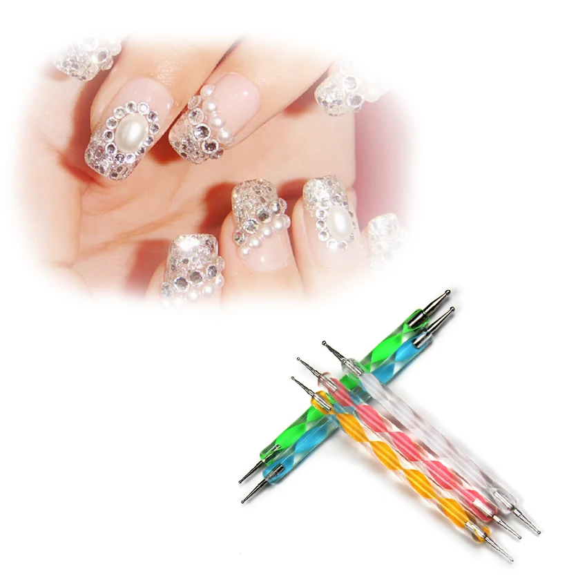 5 компл./лот профессиональные инструменты для дизайна ногтей точечных ручек