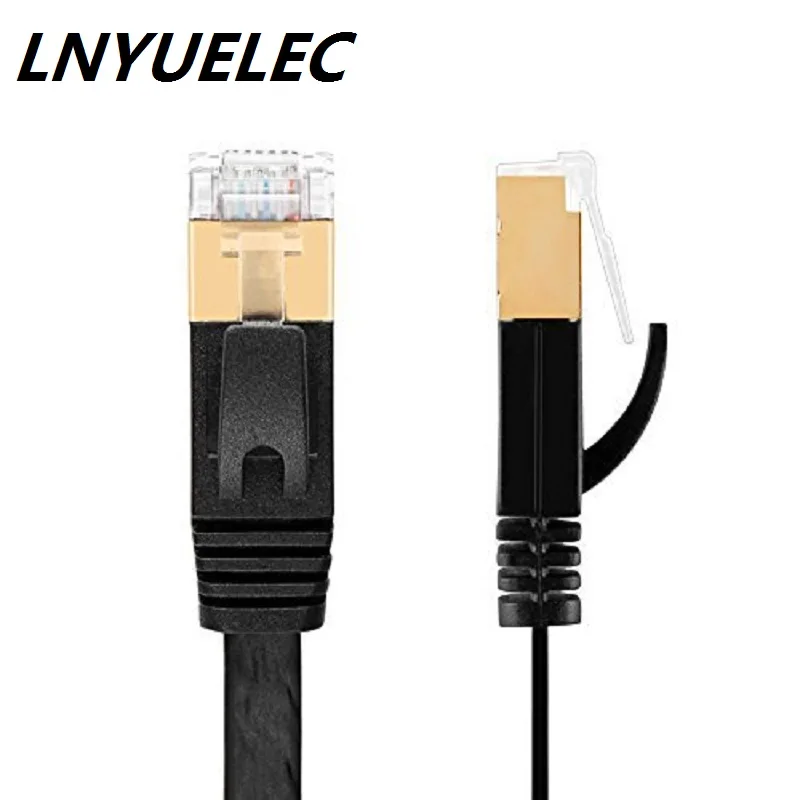 Сетевой кабель LNYUELEC CAT.7 10 м 15 20 30 RJ45 плоский сетевой Ethernet LAN для маршрутизатора