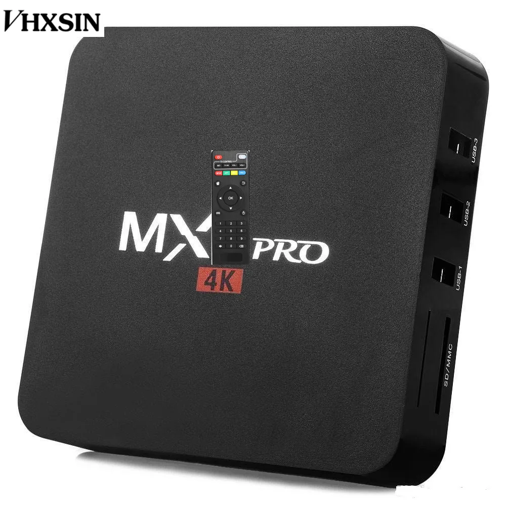 VHXSIN 20 шт mxq Pro Android 7 1 четырехъядерный 1G/8G 4K Google потоковый медиаплеер коробка с Wifi